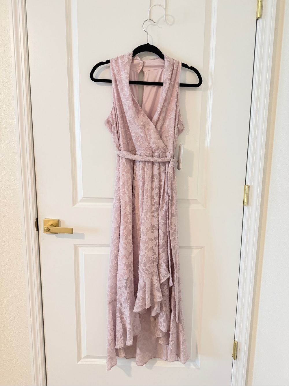 JULIA JORDAN LACE HIGH-LOW SLEEVELESS DRESS IN PINK NWT Sz4 - Picture 2 of 8